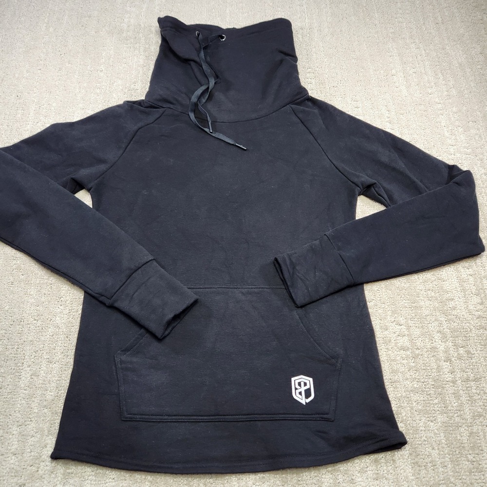 Born Primitive Sweatshirt Women Small Cowl At The Half Moon Funnel Neck Fleece‎